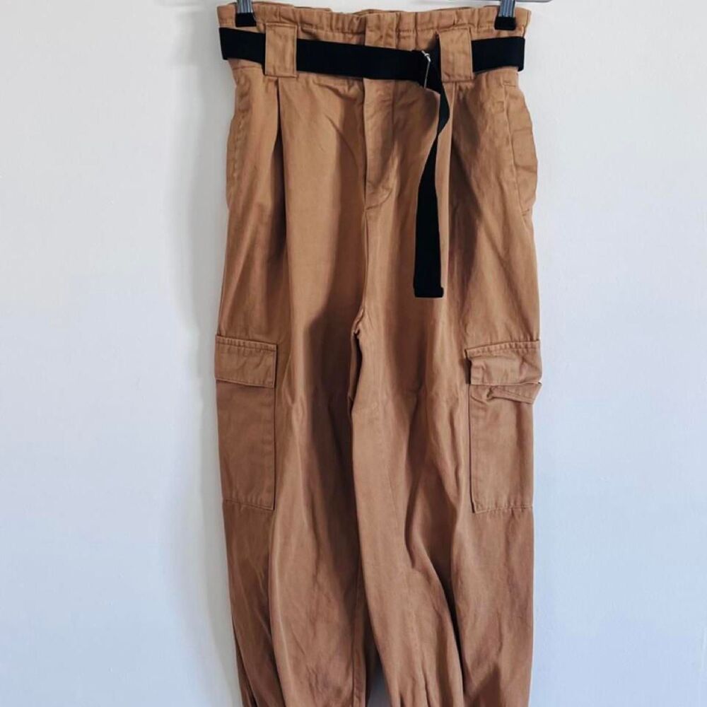 Stradivarius Women's Tan and Brown Trousers